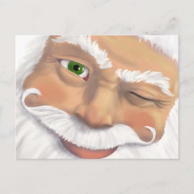 Santa - Pc H Holiday Postcard (Front)