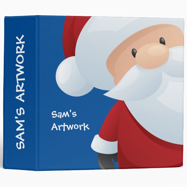 Santa Peek a Boo Holiday Binder (Front/Spine)