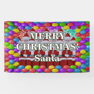 Santa Personalized character birthday banner