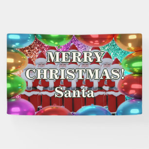 Santa Personalized character birthday banner