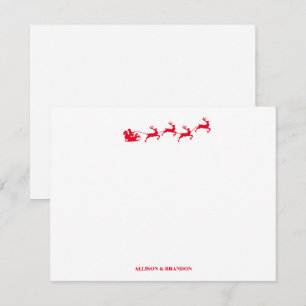 Santa Personalized Christmas Stationery Card