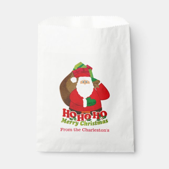 Santa personalized favour bag (Front)