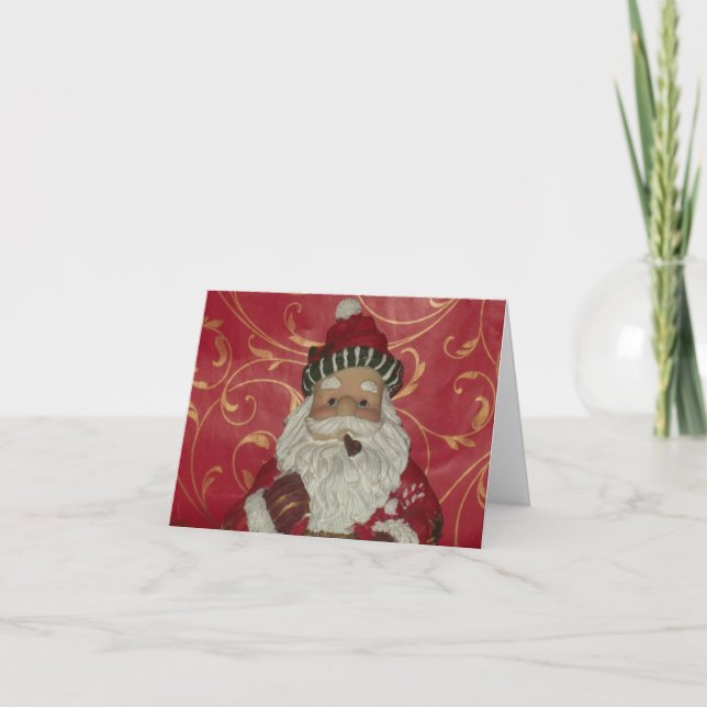 Santa Photo Folded Note Card (Front)