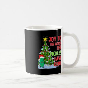 Santa Pickle Christmas Tree Lights Fun Pickle Gift Coffee Mug