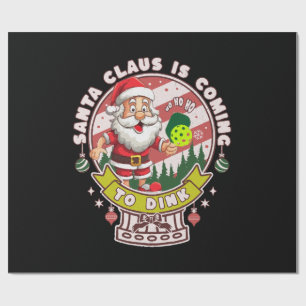 Santa Pickleball Christmas, Funny Santa  Wrapping Paper
