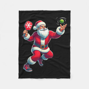 Santa Pickleball Christmas Shirt Women Men Kids Xm Fleece Blanket
