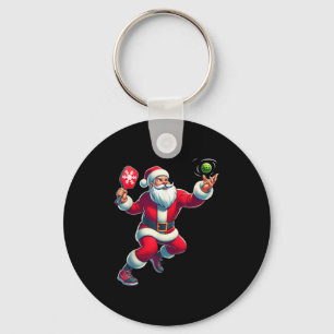 Santa Pickleball Christmas Shirt Women Men Kids Xm Keychain