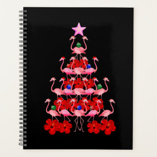 Santa Pink Flamingo Christmas Tree Planner
