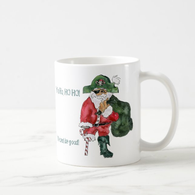 Santa Pirate Christmas Mug (Right)