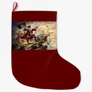 santa pirate christmas stocking