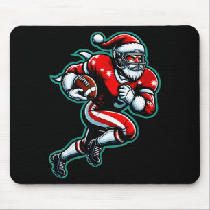 Santa Playing American Football Christmas Women Me Mouse Pad
