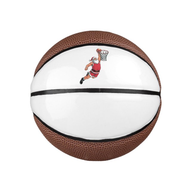 Santa Playing Basketball Christmas Sport Lovers  (Front)