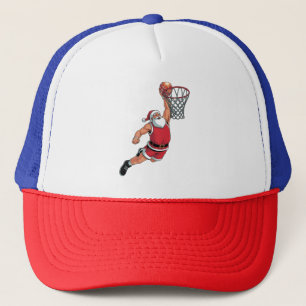 Santa Playing Basketball Christmas Sport Lovers Trucker Hat