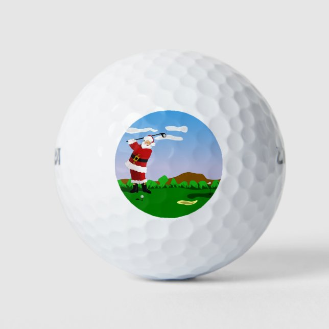 Santa Playing Golf Balls (Front)