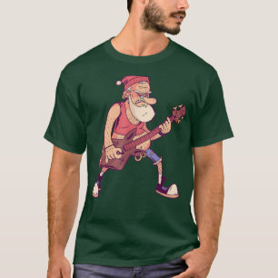 Santa playing guitar jeans T-Shirt