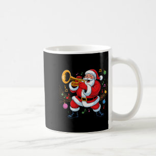 Santa Playing Trumpet Funny Holiday Chrismas Xmas Coffee Mug