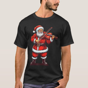Santa Playing Violin Funny Violinist Violin Player T-Shirt