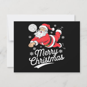 Santa Playing Volleyball Christmas Pajama Cool Spo Invitation
