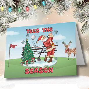 Santa Plays Golf - Tees the Season  Card