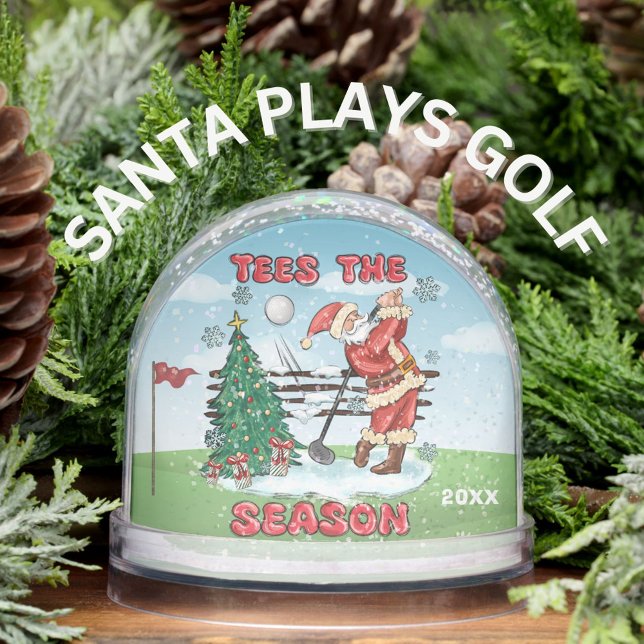 SANTA PLAYS GOLF TEES THE SEASON SNOWGLOBE (Creator Uploaded)