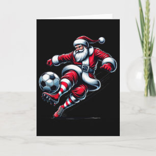 Santa Plays Soccer Christmas Sports Women Men Kids Card