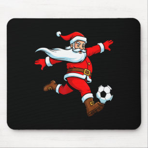 Santa Plays Soccer Christmas Sports Women Men Kids Mouse Pad