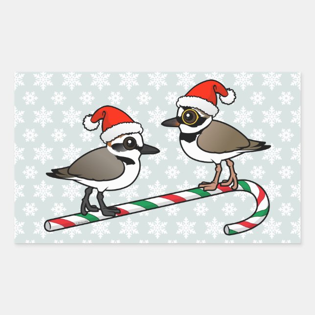 Santa Plovers Sticker (Front)