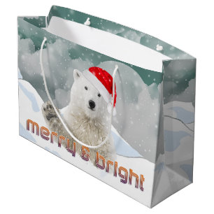 Santa Polar Bear   Beary Christmas Gift Bag