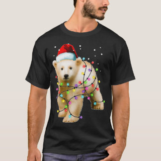 Santa Polar Bear, Christmas, Men Women Kids, Bear T-Shirt
