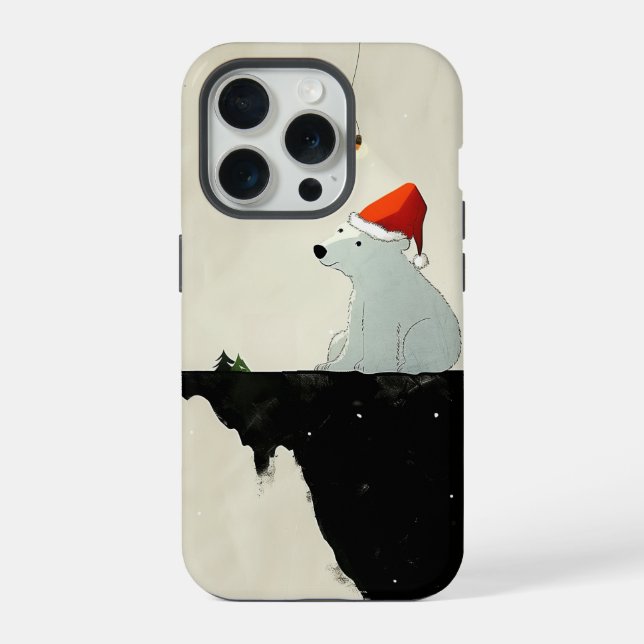 Santa Polar Bear iPhone Case (Back)
