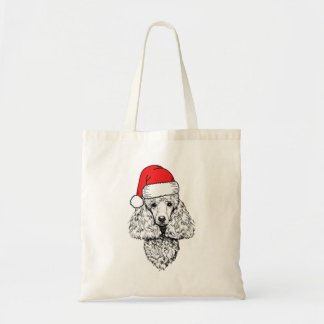 Santa Poodle Dog Ugly Christmas Tote Bag
