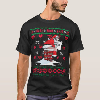 Santa Pooping Down Chimney Ugly Xmas Sweater Chris