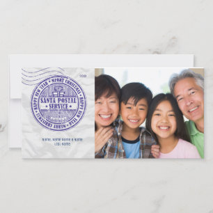 Santa Postal Cancellation Stamp Photo Card