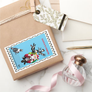 Santa Postman Australian Christmas Sticker