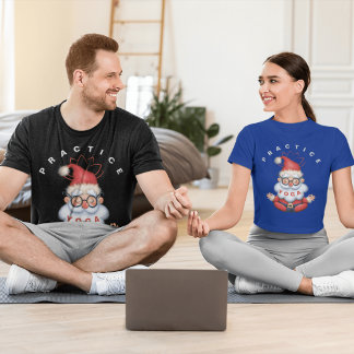 Santa Practicing Yoga Perfect Holiday Fun Xmas T-Shirt