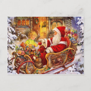 Santa_Preparing1 Holiday Postcard