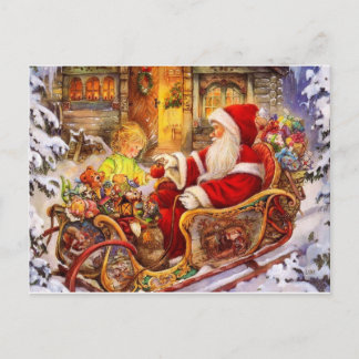 Santa_Preparing1 Holiday Postcard