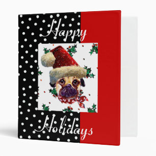 Santa Pug Binder