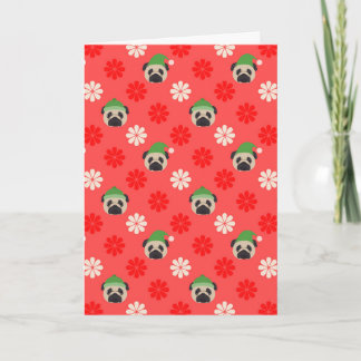 Santa Pug Christmas Card