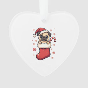 Santa Pug Delight Ornament