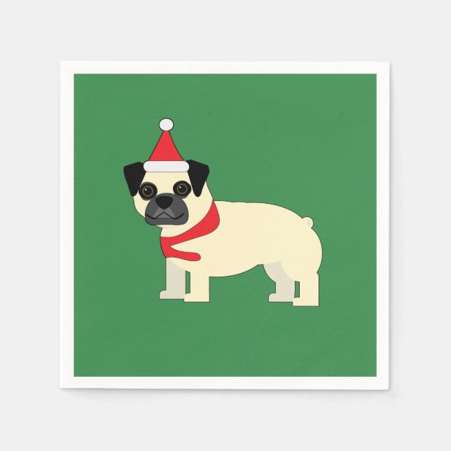 Santa Pug Napkin (Front)