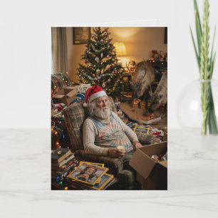 Santa Quits AI Replacement Funny Christmas Card