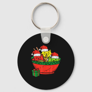 Santa Ramen Cats Anime Christmas Xmas Kids Girls M Keychain