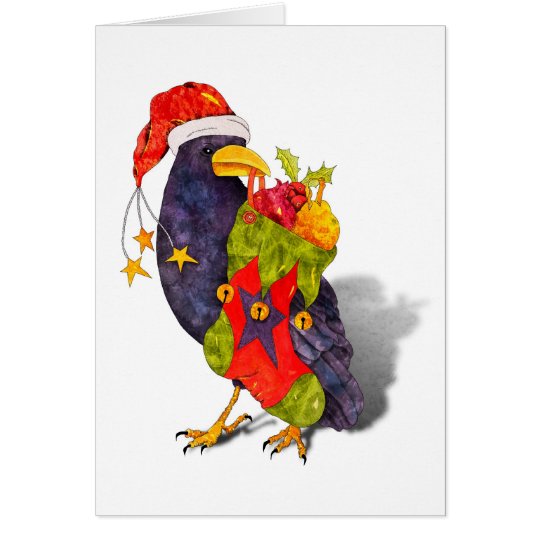 Santa Raven Card