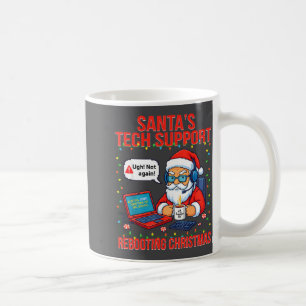 Santa Rebooting Support Engineer s Tech Laugh Coffee Mug