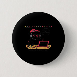 Santa Rebooting Tech Humor Support s 2 Inch Round Button