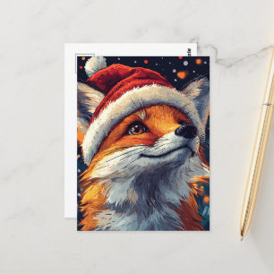 Santa Red Fox Postcard
