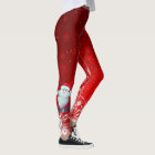Santa red leggings