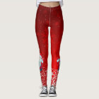 Santa red leggings