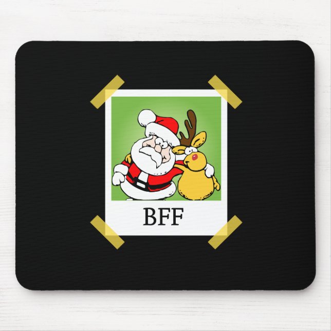 Santa & Reindeer  BFF's Mouse Pad (Front)